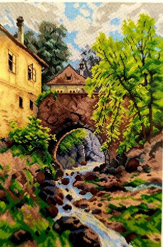 Quadro canovaccio mezzo - canovaccio, punto