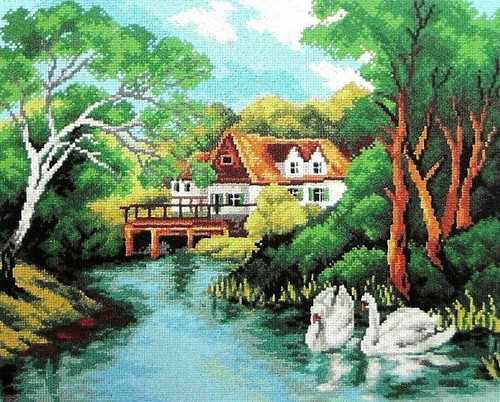 Quadro canovaccio mezzo punto - mezzo,
