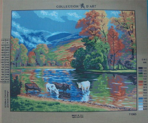 Kit canovaccio mezzopunto - canovaccio,