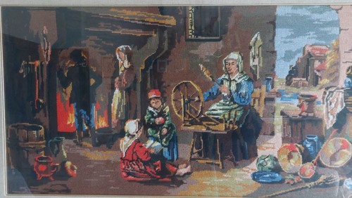 Quadro ricamo con - , a